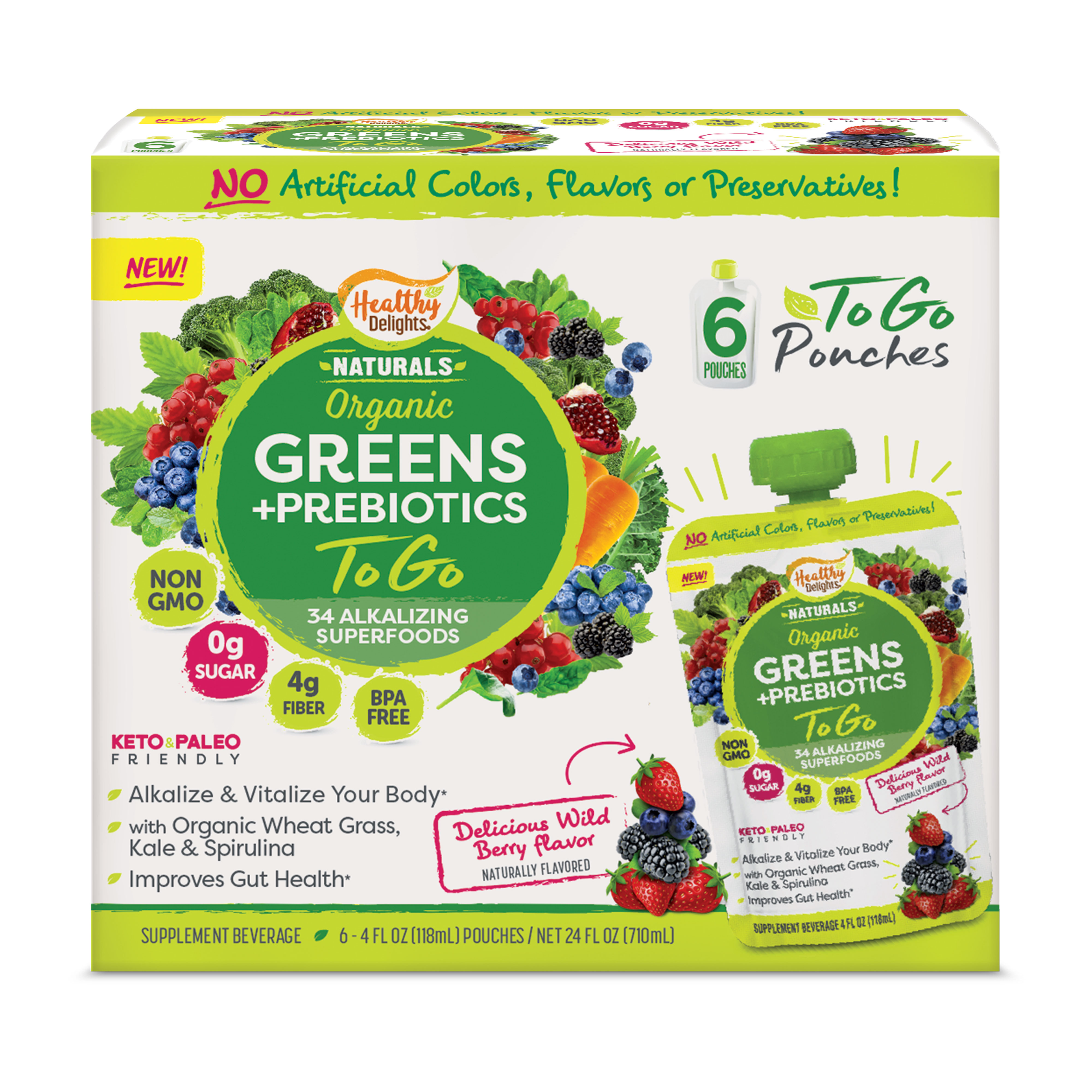 HD Greens Pouch Box Packaging